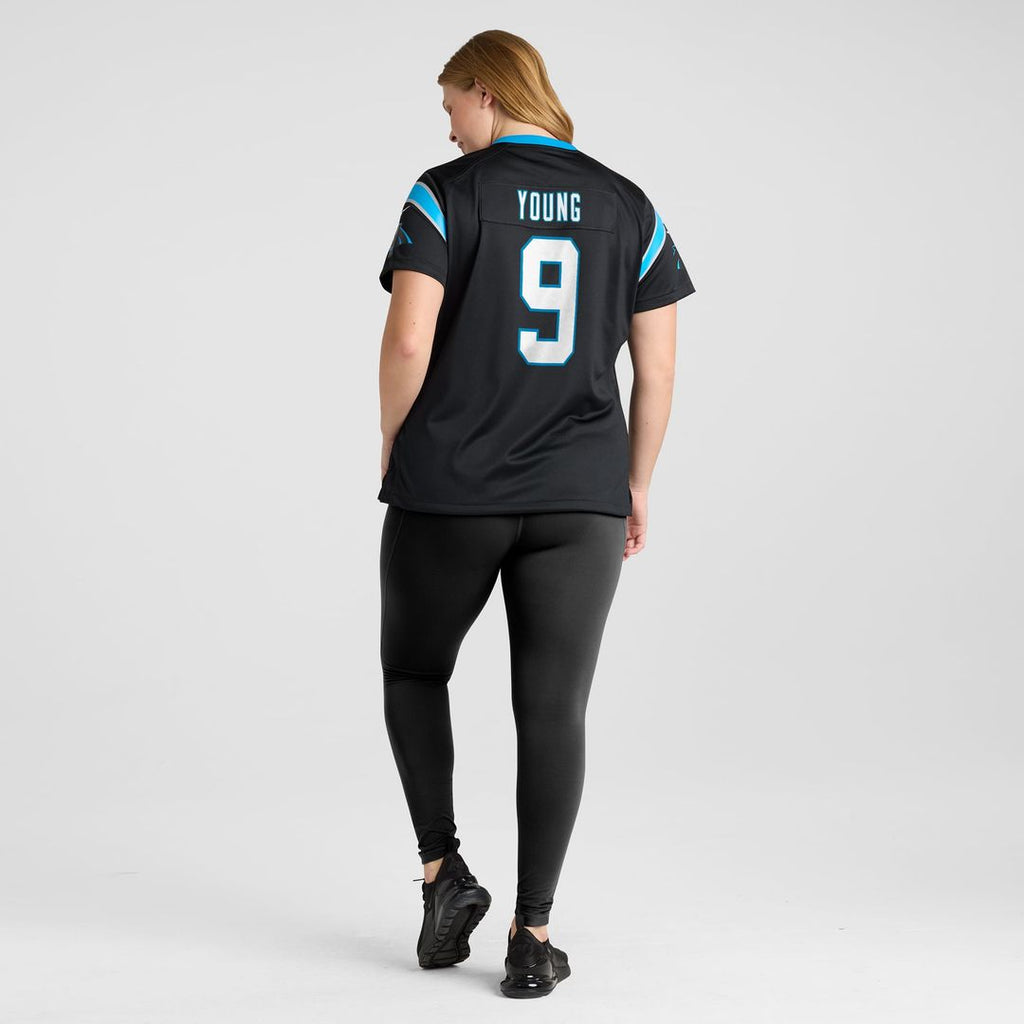 Women's Nike Carolina Panthers Bryce Young Black Team Game NFL Jersey