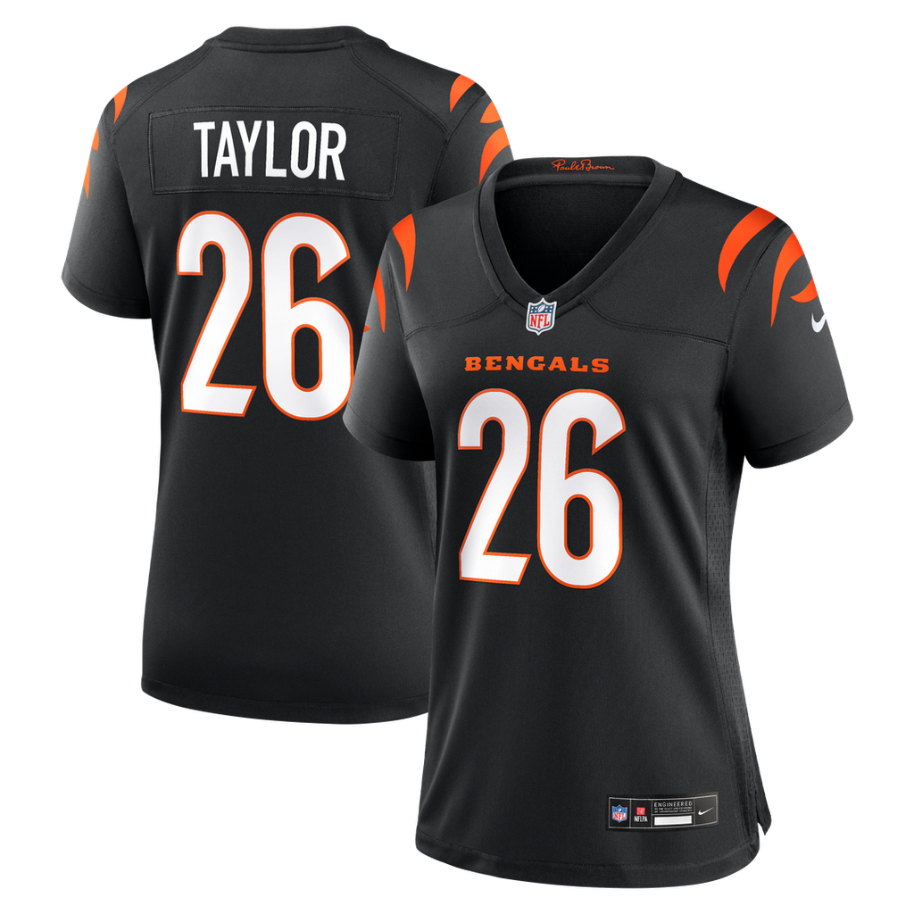 Women's Nike Cincinnati Bengals Ja'Sir Taylor Black Team Game NFL Jersey