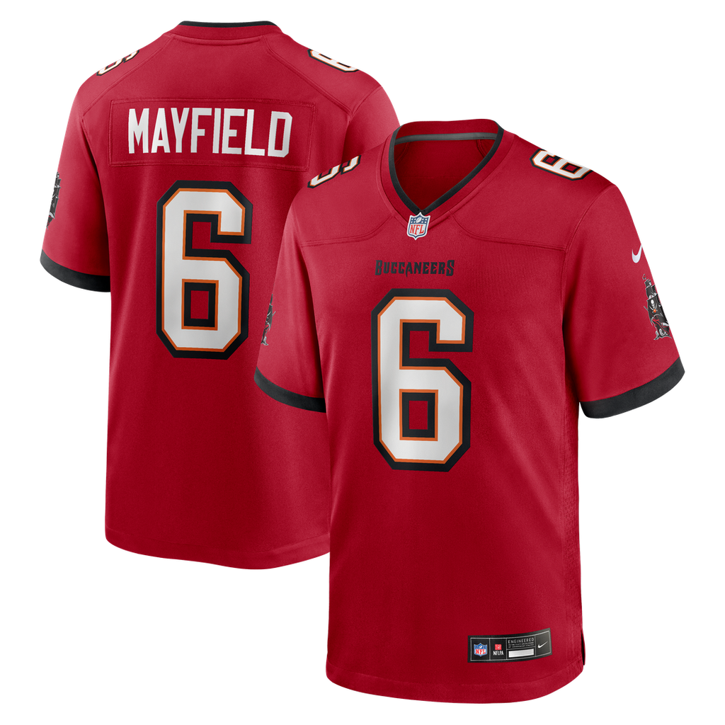 Men's Nike Tampa Bay Buccaneers Baker Mayfield Red Team Game NFL Jersey