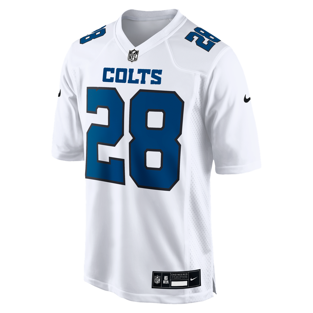 Men's Nike Indianapolis Colts Jonathan Taylor Tundra White Fashion Game NFL Jersey