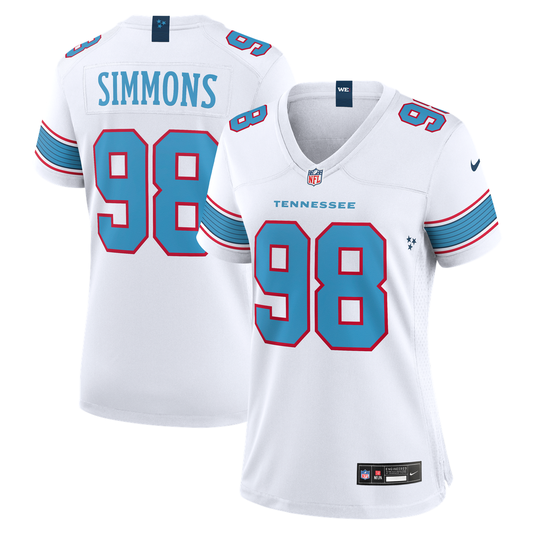 Women's Nike Tennessee Titans Jeffery Simmons White Game NFL Jersey