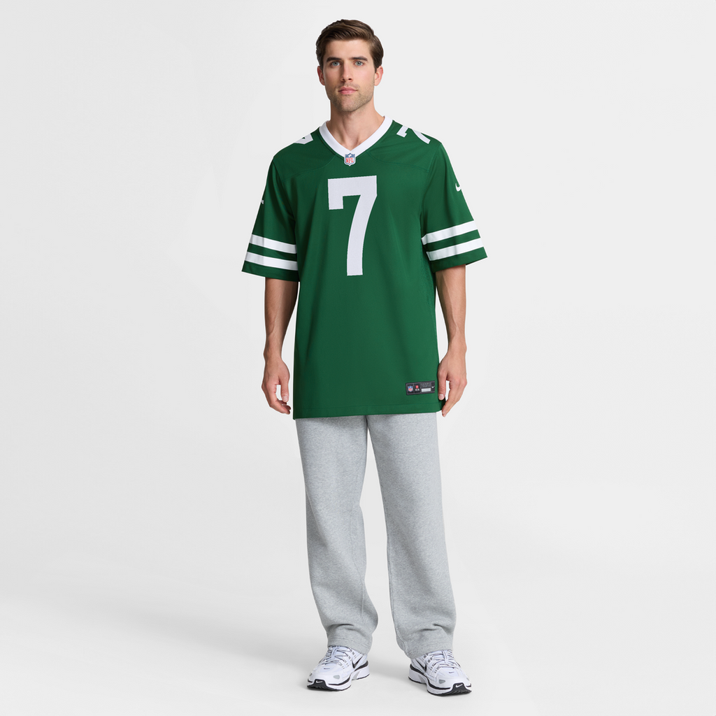 Men's Nike New York Jets Geno Smith Legacy Green Game NFL Jersey