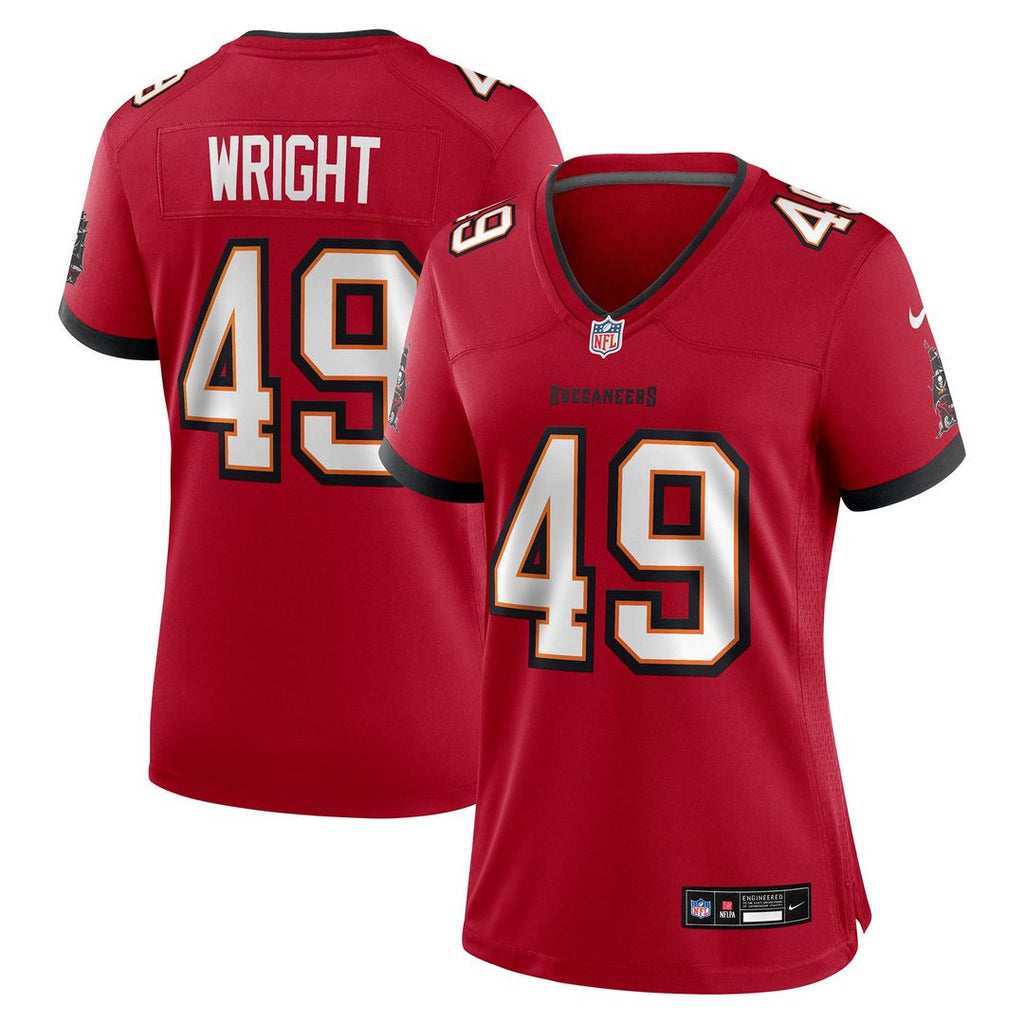 Women's Nike Tampa Bay Buccaneers Owen Wright Red Team Game NFL Jersey