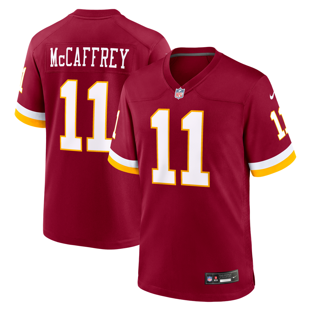 Men's Nike Washington Commanders Luke McCaffrey Black Hail Raiser Alternate Game NFL Jersey