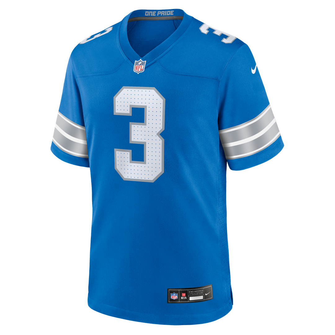 Men's Nike Detroit Lions Jack Fox Blue Team Game NFL Jersey