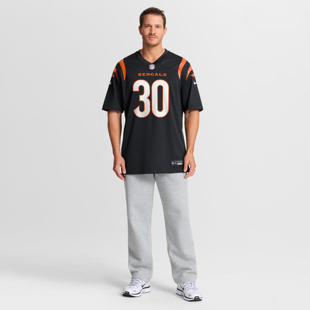 Men's Nike Cincinnati Bengals Chase Brown Black Team Game NFL Jersey
