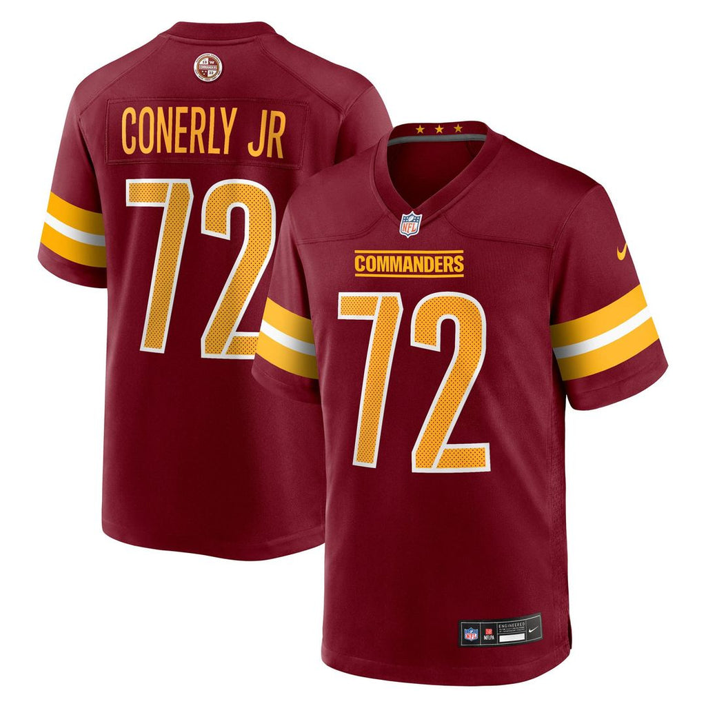 Men's Nike Washington Commanders Josh Conerly Jr. Burgundy Team Game NFL Jersey