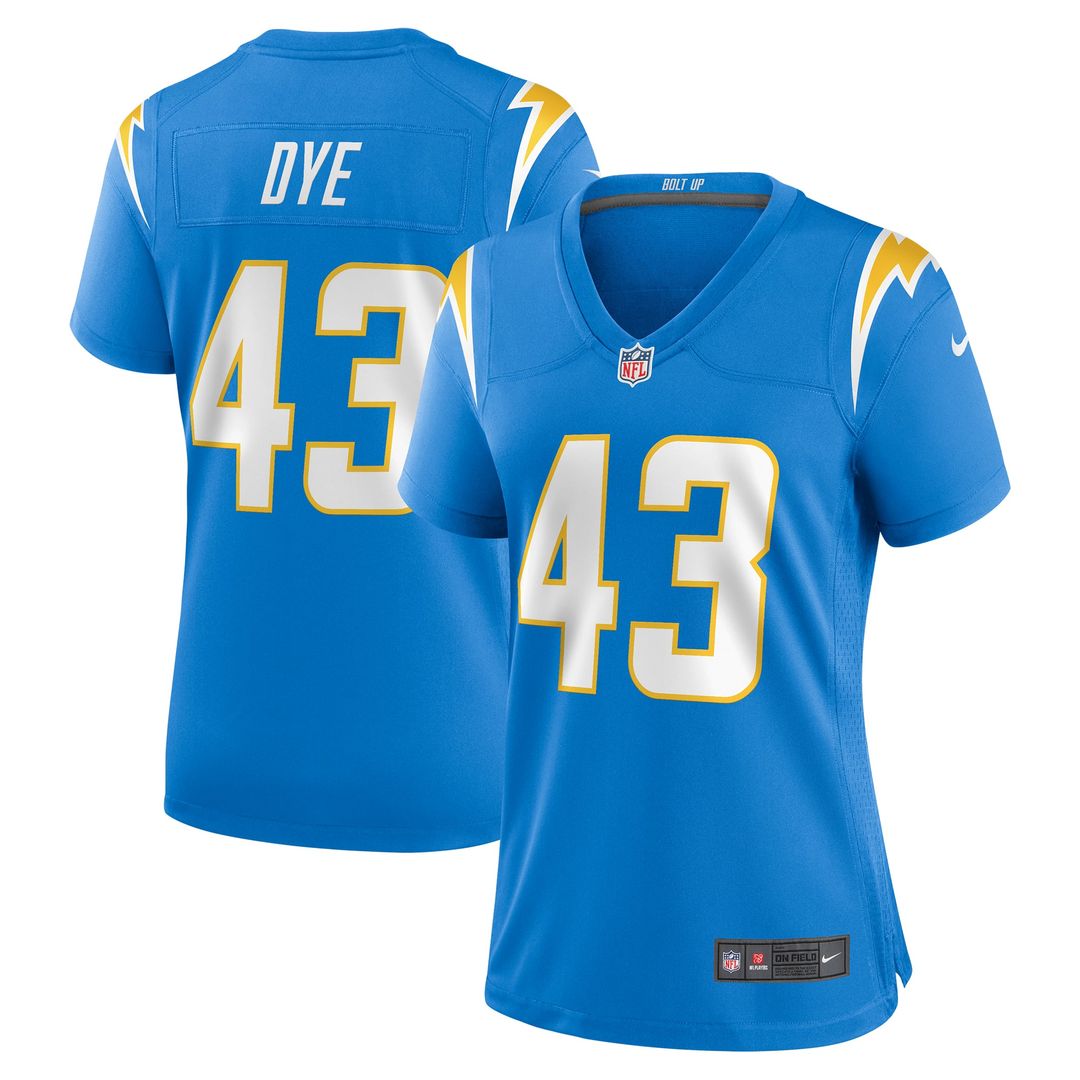 Women's Nike Los Angeles Chargers Troy Dye Powder Blue Game NFL Jersey