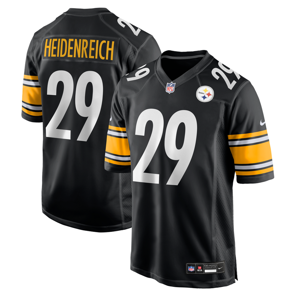 Men's Nike Pittsburgh Steelers Eli Heidenreich Black Team Game NFL Jersey