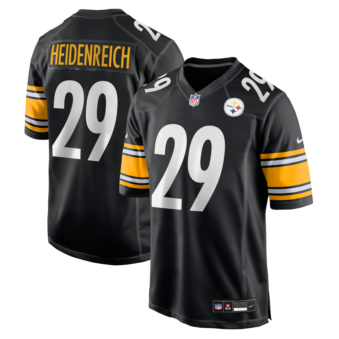 Men's Nike Pittsburgh Steelers Eli Heidenreich Black Team Game NFL Jersey
