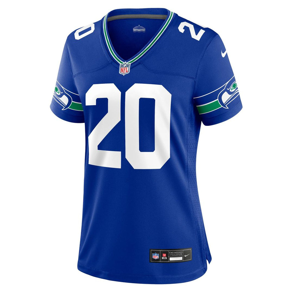 Women's Nike Seattle Seahawks Julian Love Royal Throwback Player Game NFL Jersey