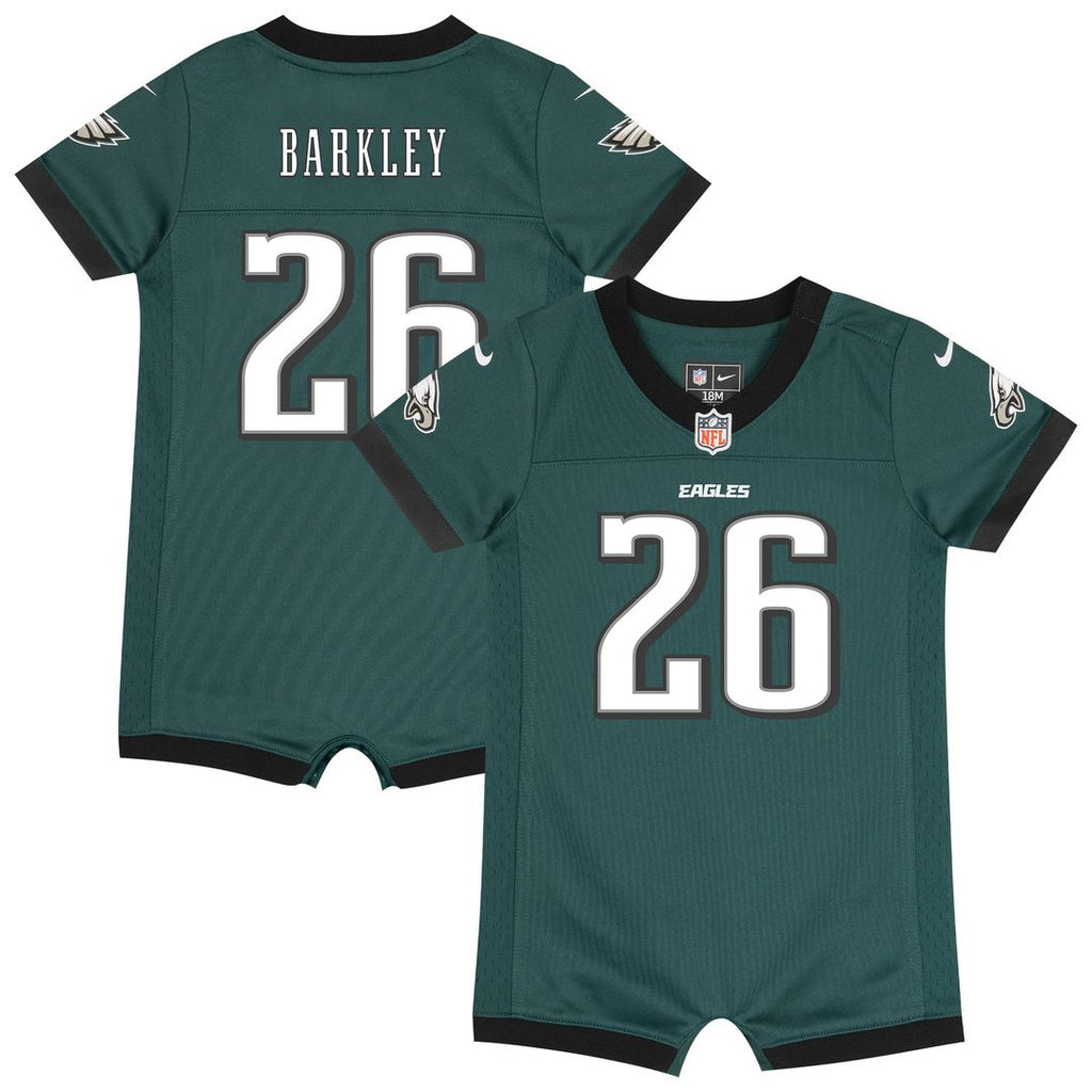 Infant Nike Philadelphia Eagles Saquon Barkley Midnight Green Newborn & Game Romper NFL Jersey