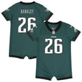 Infant Nike Philadelphia Eagles Saquon Barkley Midnight Green Newborn & Game Romper NFL Jersey