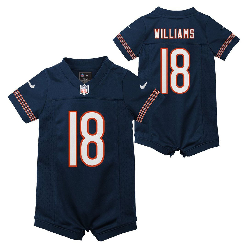 Infant Nike Chicago Bears Caleb Williams Navy Newborn & Game Romper NFL Jersey