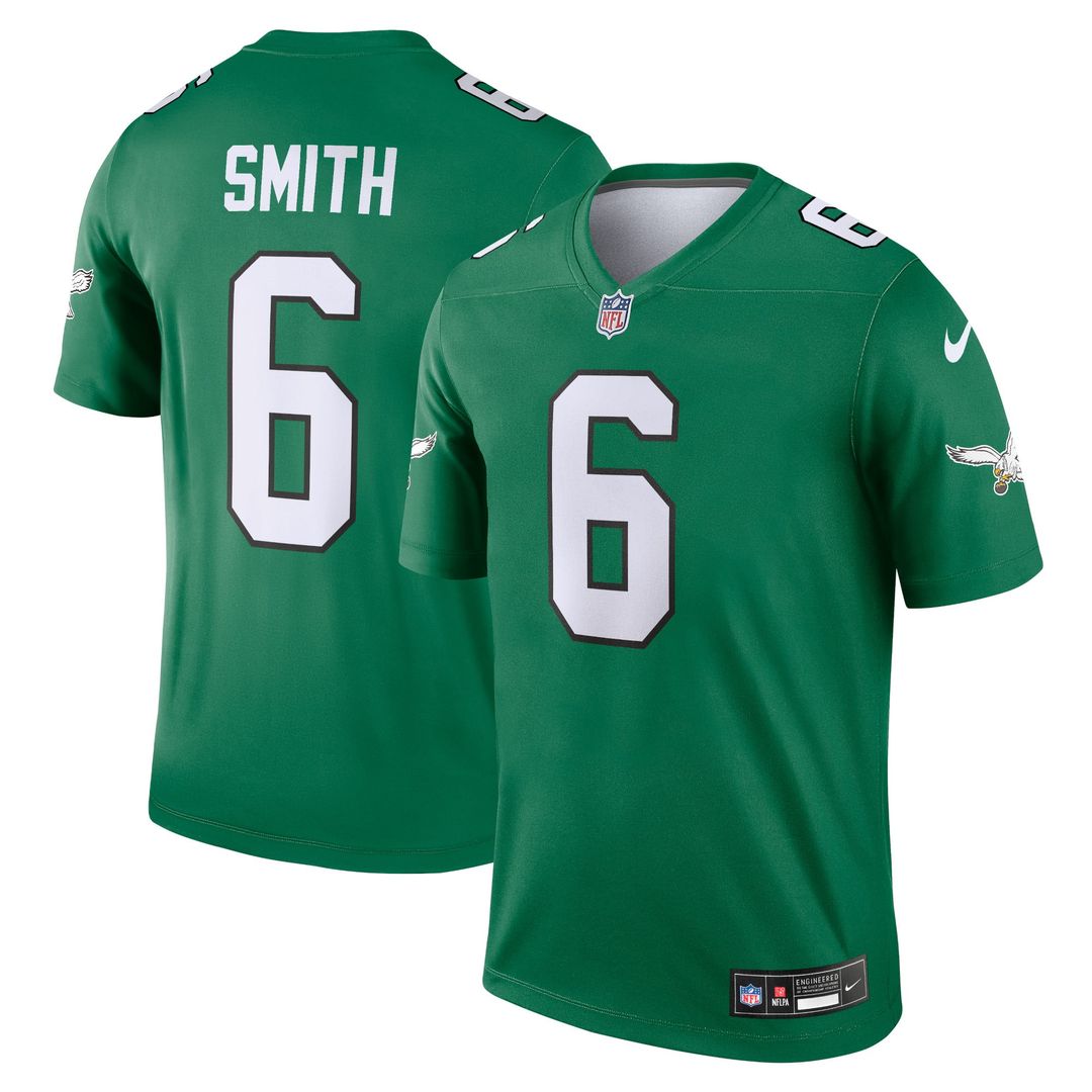 Men's Nike Philadelphia Eagles DeVonta Smith Kelly Green Legend Player NFL Performance Top