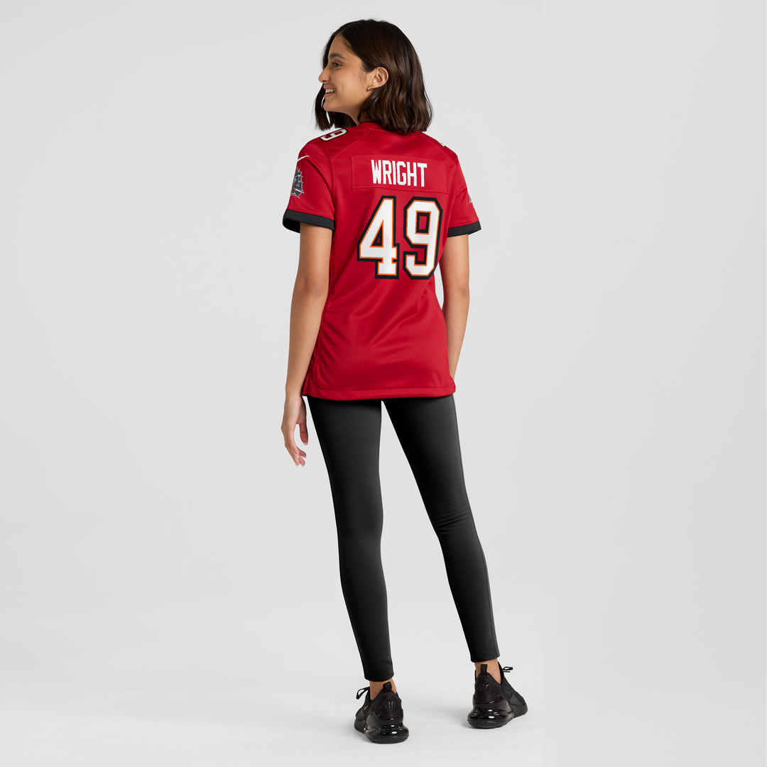 Women's Nike Tampa Bay Buccaneers Owen Wright Red Team Game NFL Jersey