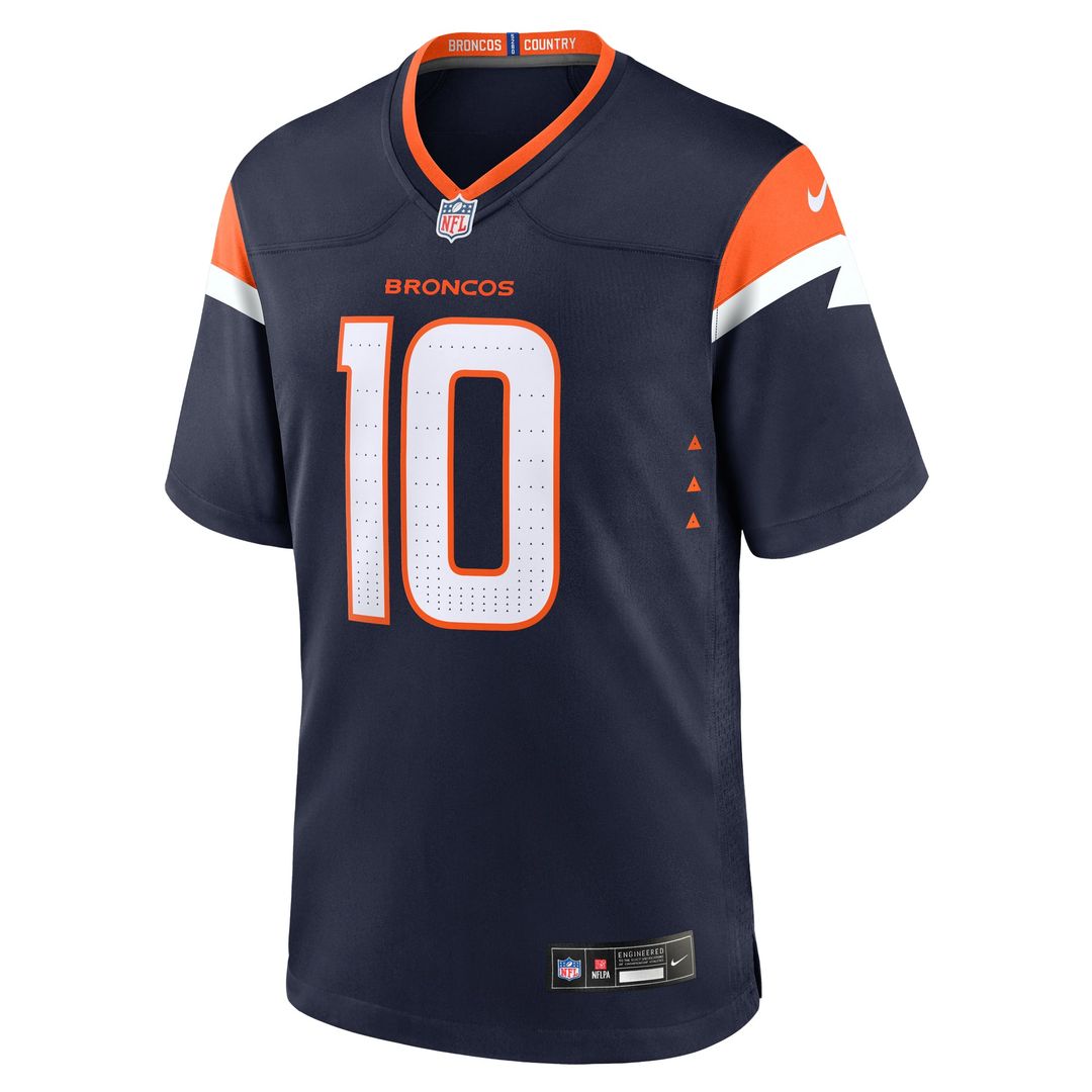 Men's Nike Denver Broncos Bo Nix Orange Player Game NFL Jersey