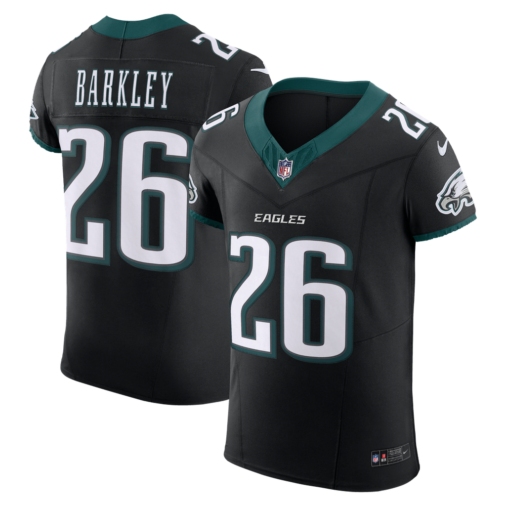 Men's Nike Philadelphia Eagles Saquon Barkley Black Alternate Vapor F.U.S.E. Elite NFL Jersey