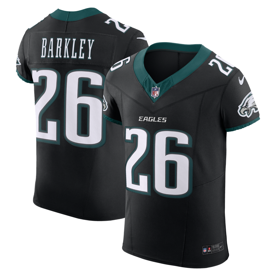 Men's Nike Philadelphia Eagles Saquon Barkley Black Alternate Vapor F.U.S.E. Elite NFL Jersey