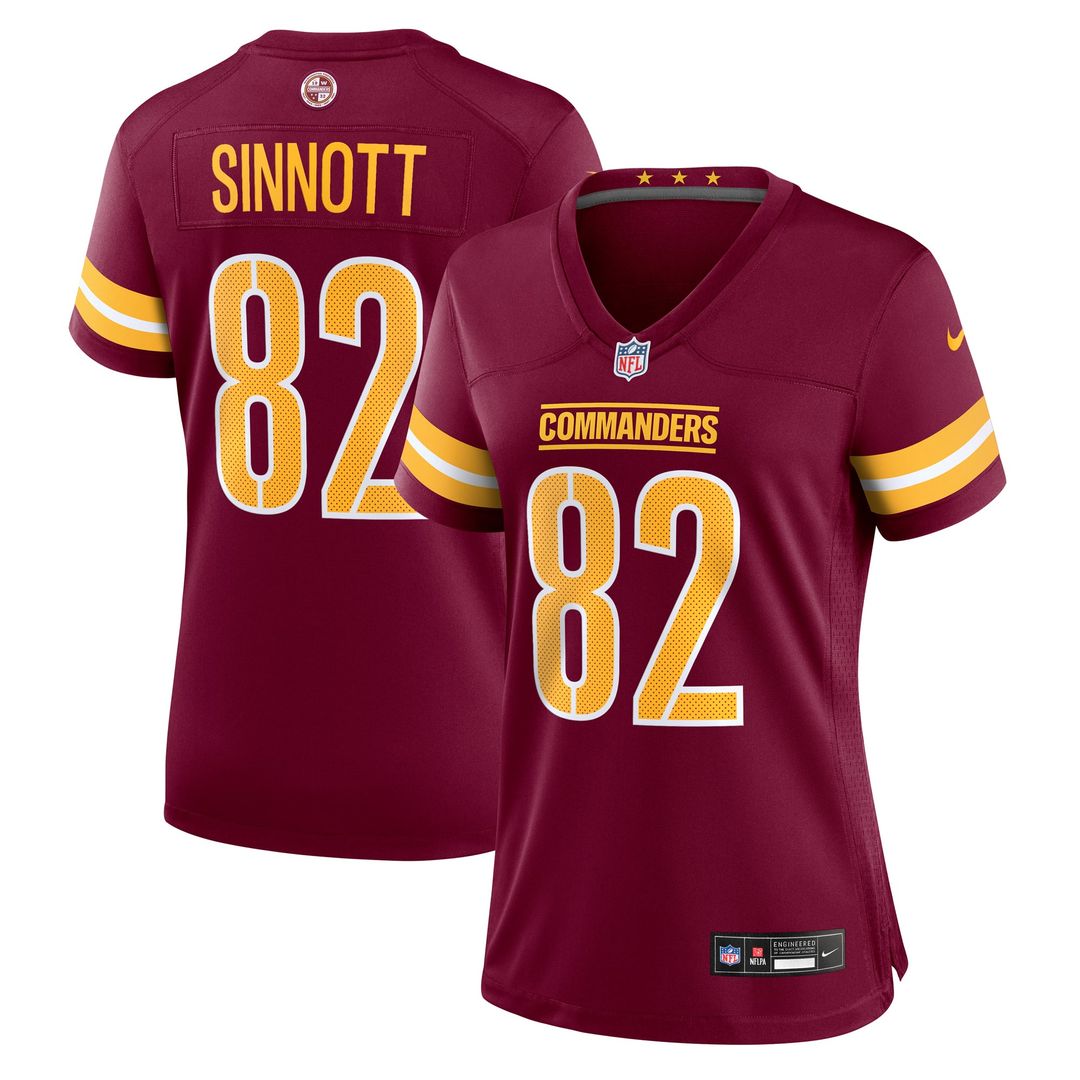 Women's Nike Washington Commanders Ben Sinnott Burgundy Team Game NFL Jersey
