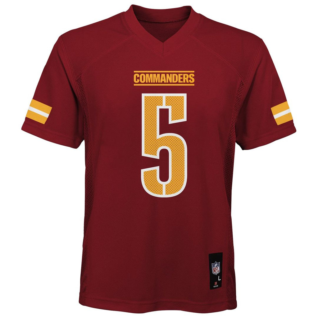 Youth Washington Commanders Jayden Daniels Burgundy Replica Player NFL Jersey