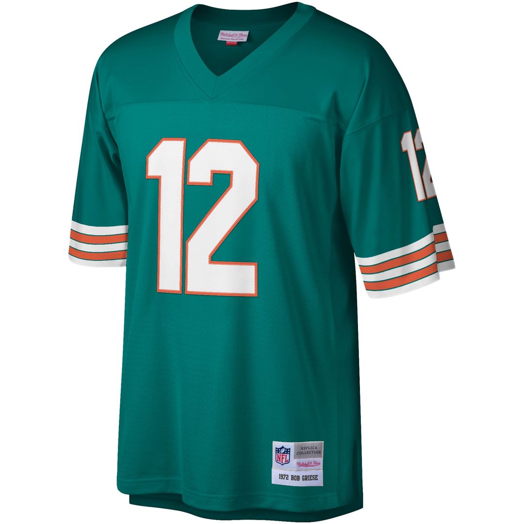 Men's Mitchell & Ness Miami Dolphins Bob Griese Aqua Legacy Replica NFL Jersey
