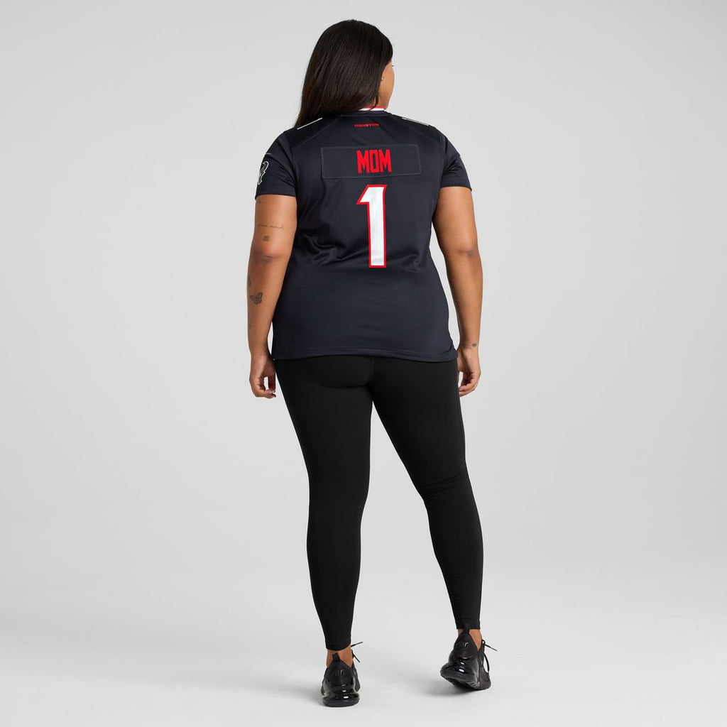 Women's Nike Houston Texans Navy #1 Mom Game NFL Jersey