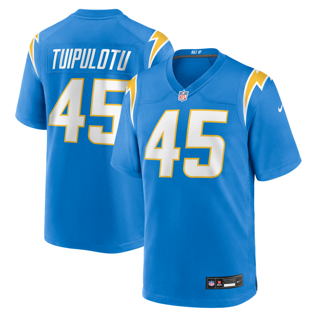 Men's Nike Los Angeles Chargers Tuli Tuipulotu Powder Blue Team Game NFL Jersey