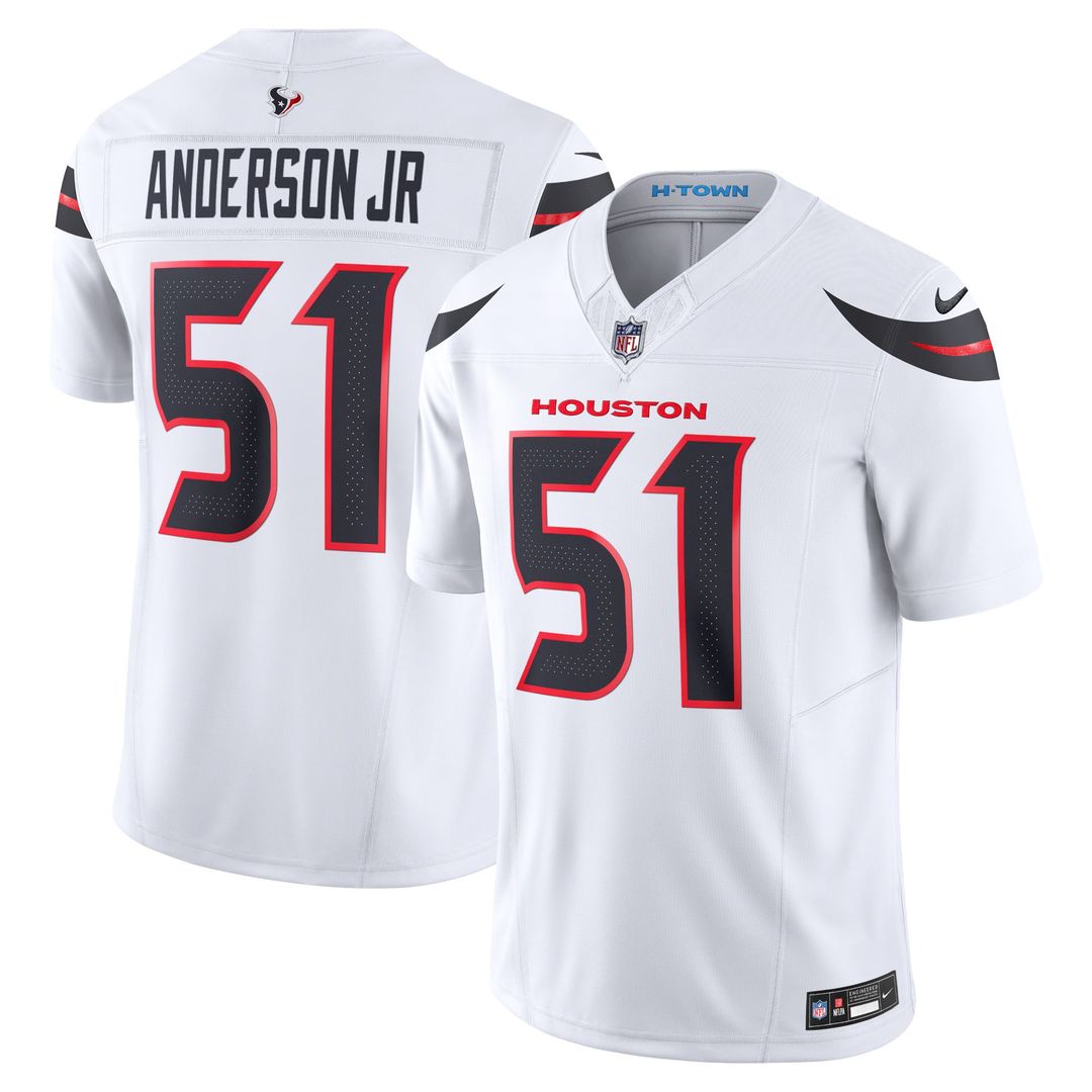 Men's Nike Houston Texans Will Anderson Jr. White Vapor F.U.S.E. Limited NFL Jersey