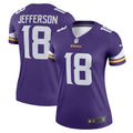 Women's Nike Minnesota Vikings Justin Jefferson Purple Legend Player NFL Performance Top