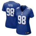 Women's Nike New York Giants Leki Fotu Royal Team Game NFL Jersey