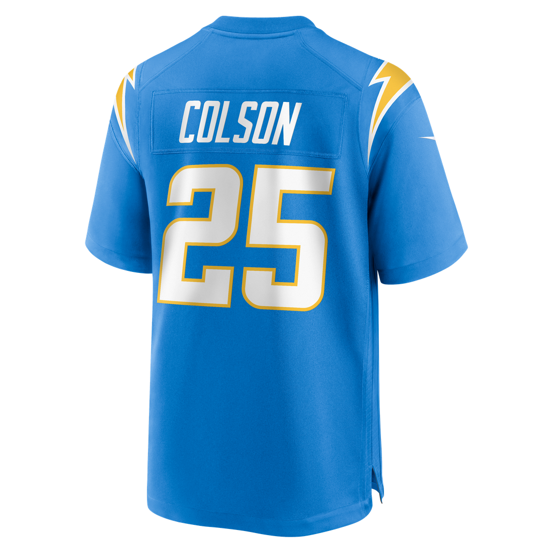 Men's Nike Los Angeles Chargers Junior Colson Powder Blue Team Game NFL Jersey
