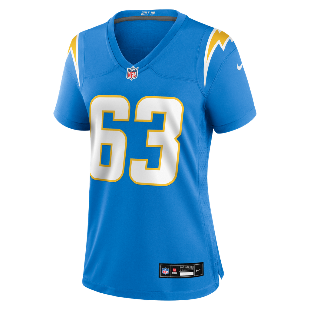 Women's Nike Los Angeles Chargers Tyler Biadasz Powder Blue Team Game NFL Jersey
