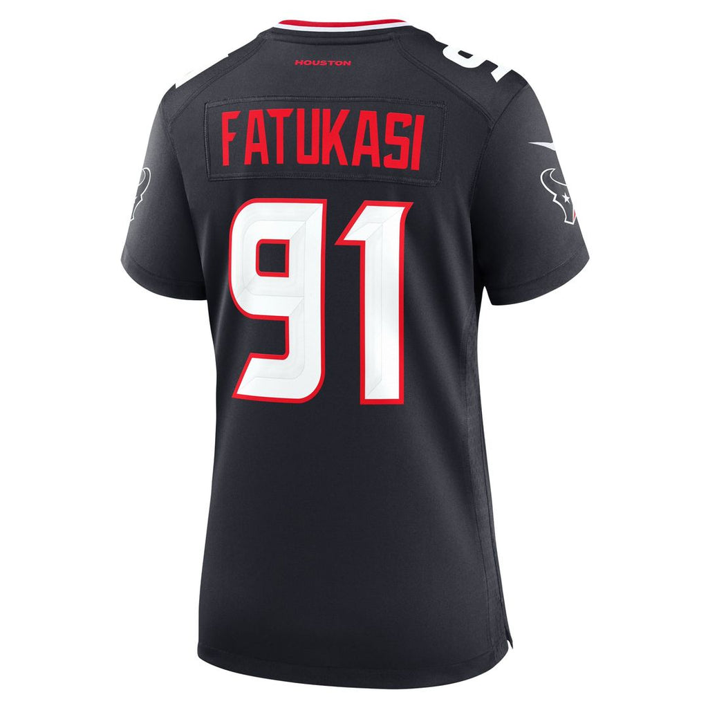 Women's Nike Houston Texans Folorunso Fatukasi Navy Team Game NFL Jersey
