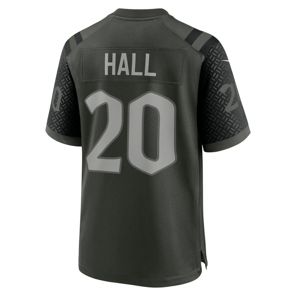 Men's Nike New York Jets Breece Hall Gotham Green 2025 Rivalries Collection Game NFL Jersey
