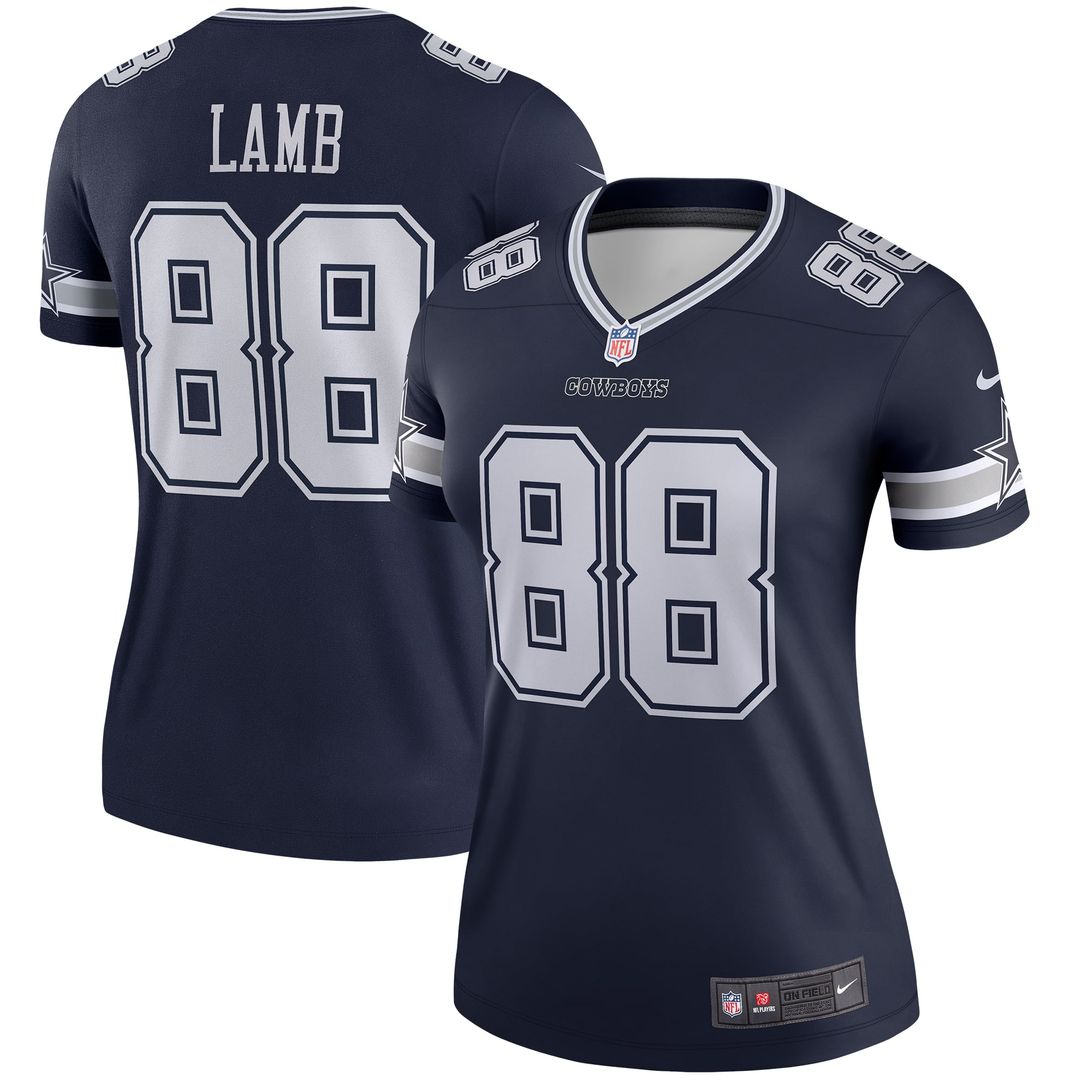 Women's Nike Dallas Cowboys CeeDee Lamb White Legend Player NFL Performance Top