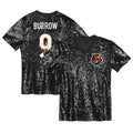 Women's Cincinnati Bengals Joe Burrow Black Player Name & Number V-Neck Fashion NFL Jersey