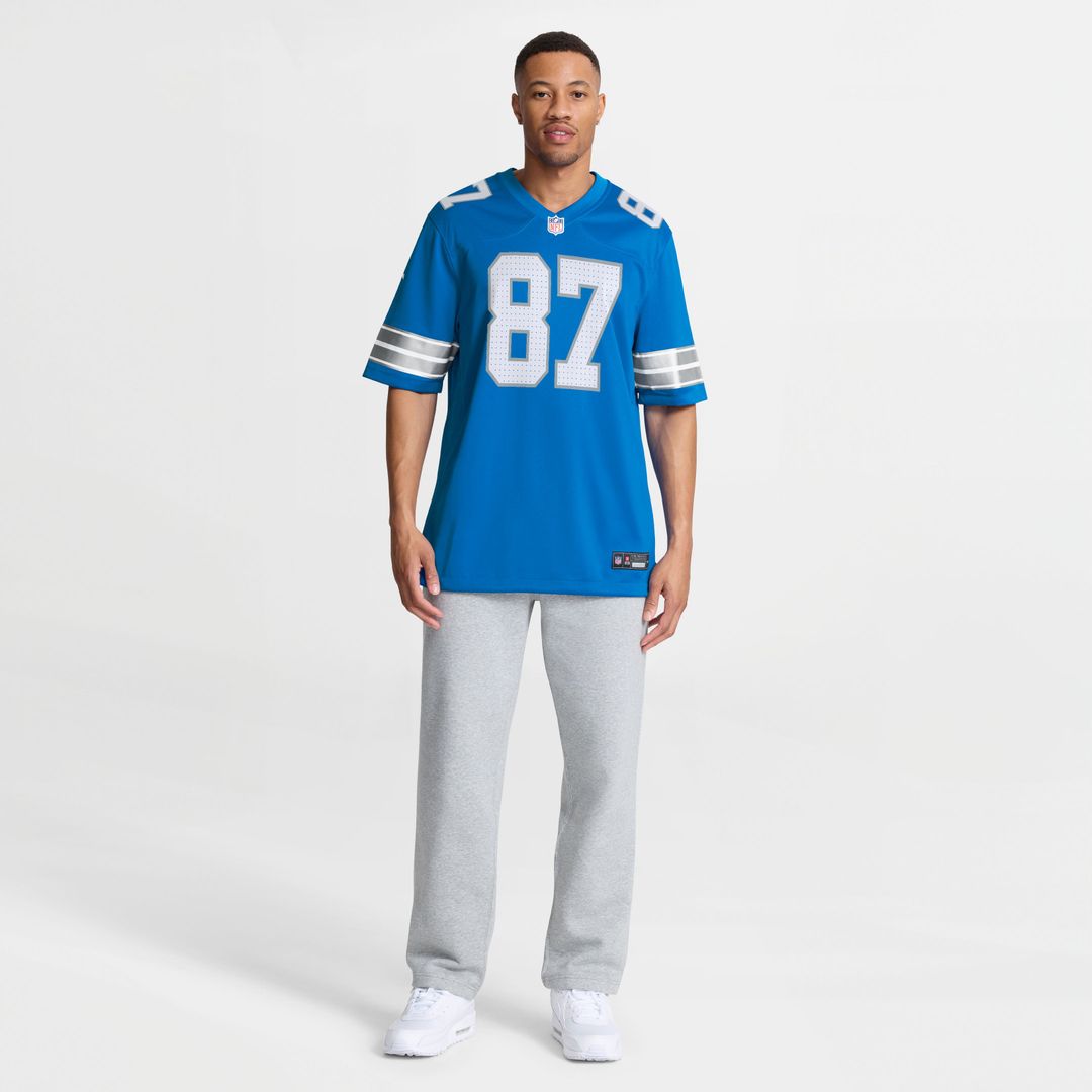 Men's Nike Detroit Lions Sam LaPorta Blue Game NFL Jersey