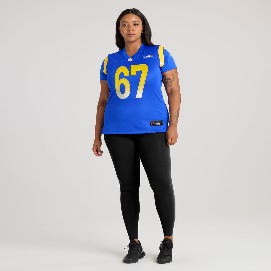 Women's Nike Los Angeles Rams Justin Dedich Royal Game NFL Jersey