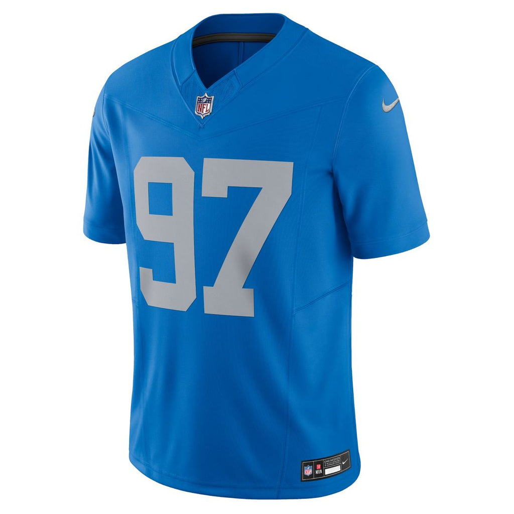 Men's Nike Detroit Lions Aidan Hutchinson Black 2nd Alternate Vapor F.U.S.E. Limited NFL Jersey