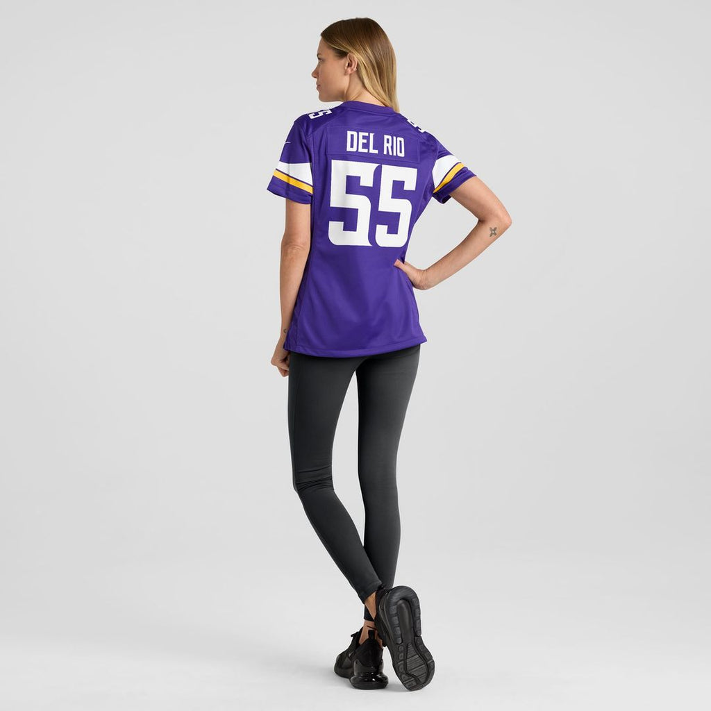 Women's Nike Minnesota Vikings Jack Del Rio Purple Game Retired Player NFL Jersey
