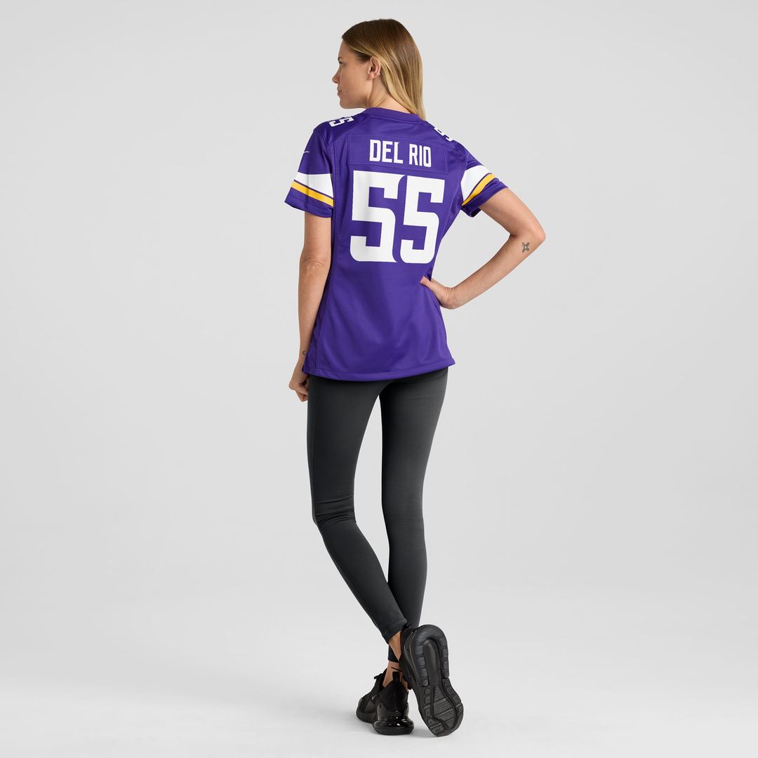 Women's Nike Minnesota Vikings Jack Del Rio Purple Game Retired Player NFL Jersey