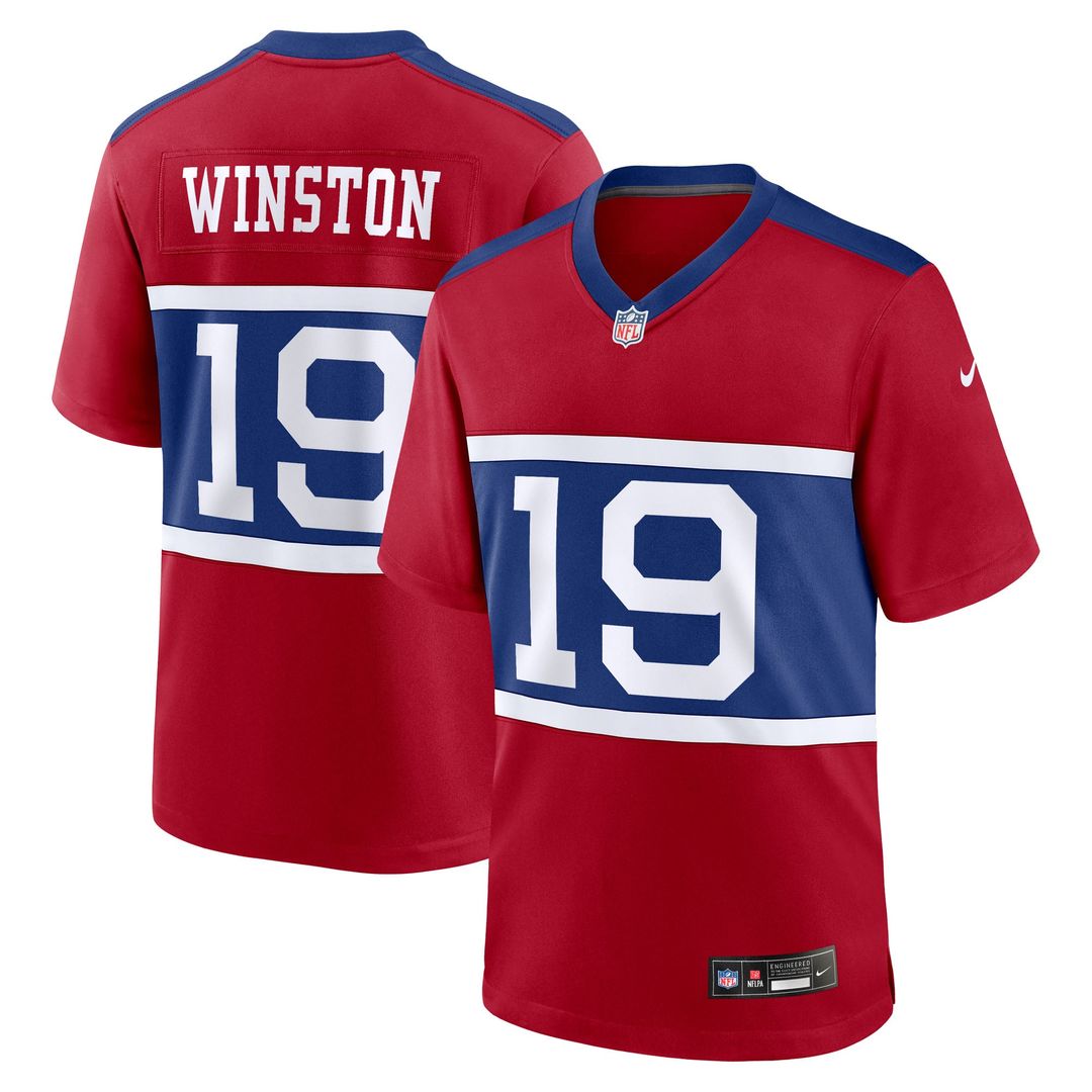 Men's Nike New York Giants Jameis Winston White Game NFL Jersey
