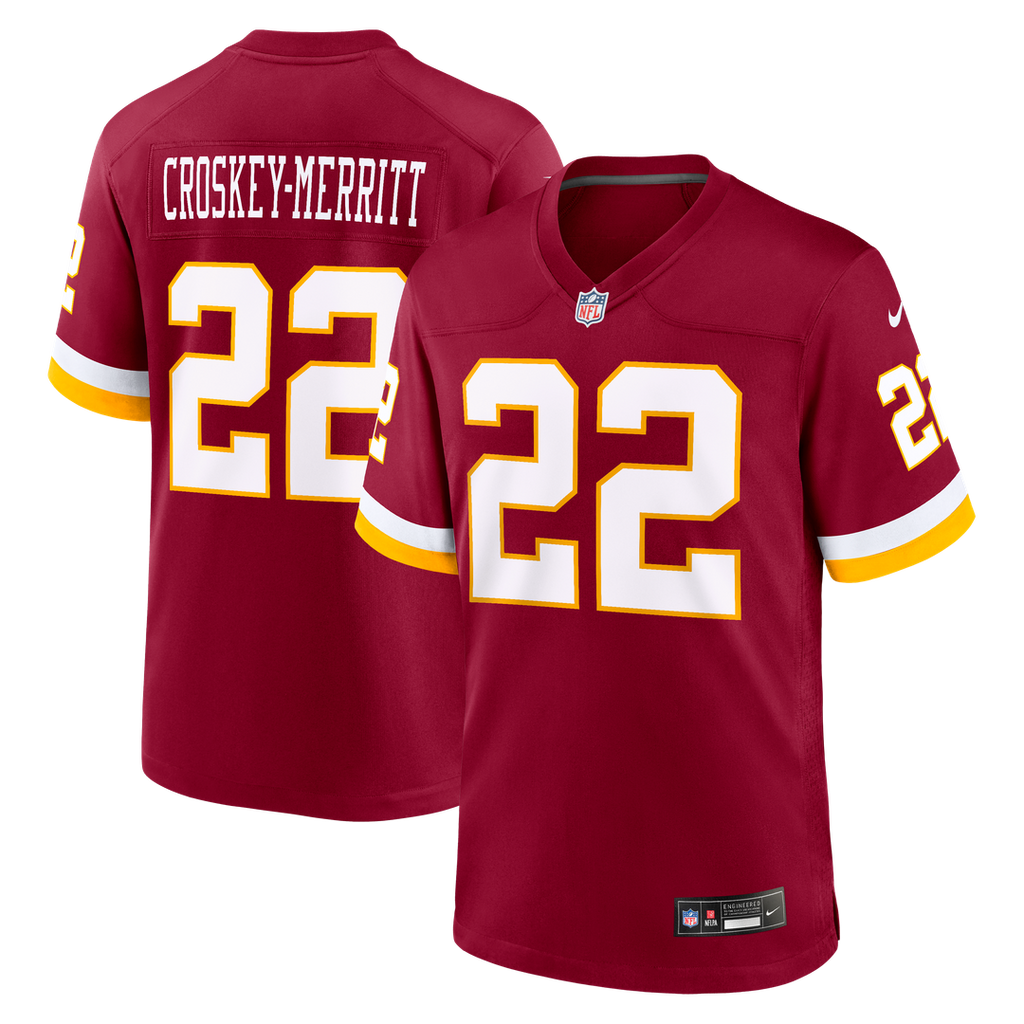Men's Nike Washington Commanders Jacory Croskey-Merritt Burgundy Game NFL Jersey