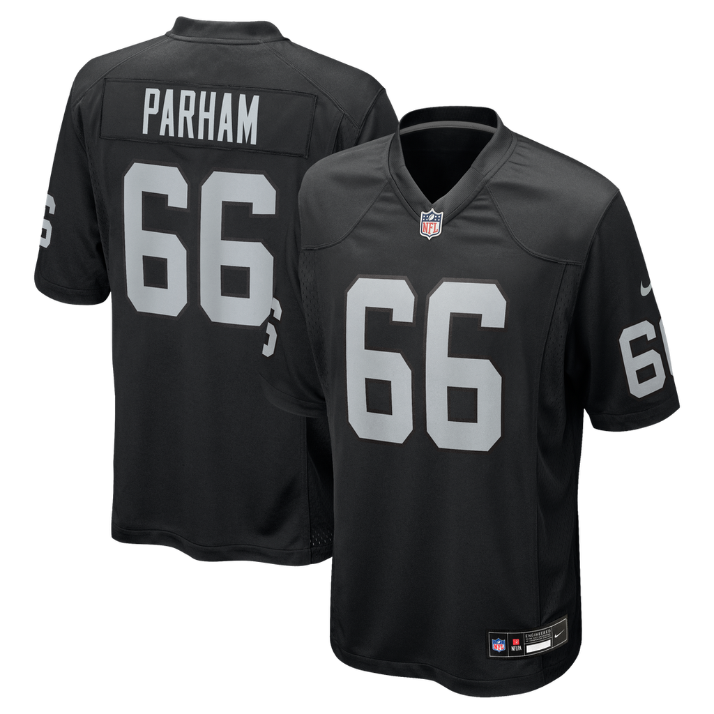 Men's Nike Las Vegas Raiders Dylan Parham Black Game Player NFL Jersey