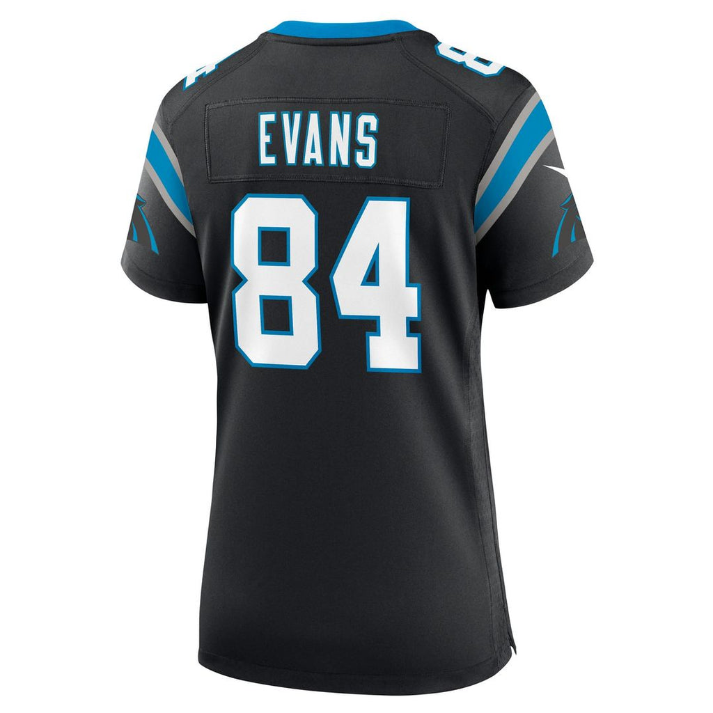 Women's Nike Carolina Panthers Mitchell Evans Black Team Game NFL Jersey