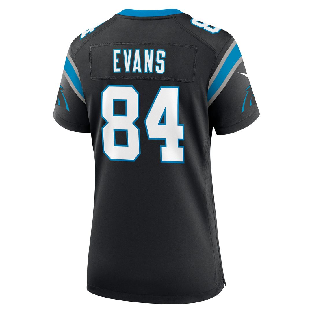 Women's Nike Carolina Panthers Mitchell Evans Black Team Game NFL Jersey
