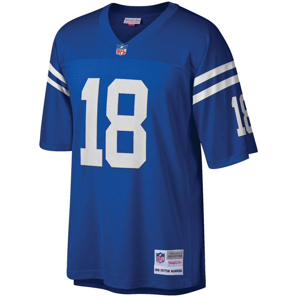Men's Big & Tall Mitchell & Ness Indianapolis Colts Peyton Manning Royal 1998 Retired Player Replica NFL Jersey