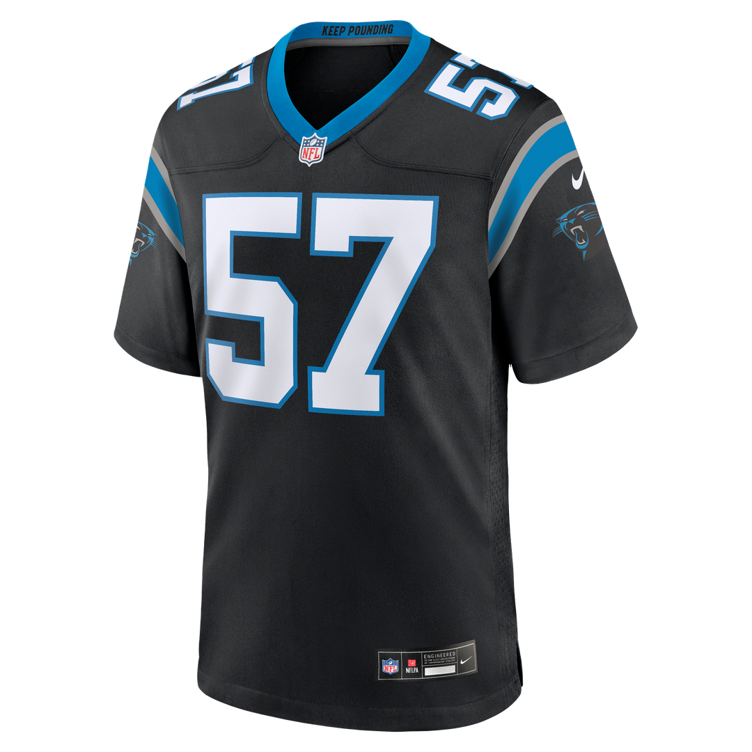 Men's Nike Carolina Panthers Monroe Freeling Black 2026 NFL Draft First Round Pick No. 19 Team Game NFL Jersey