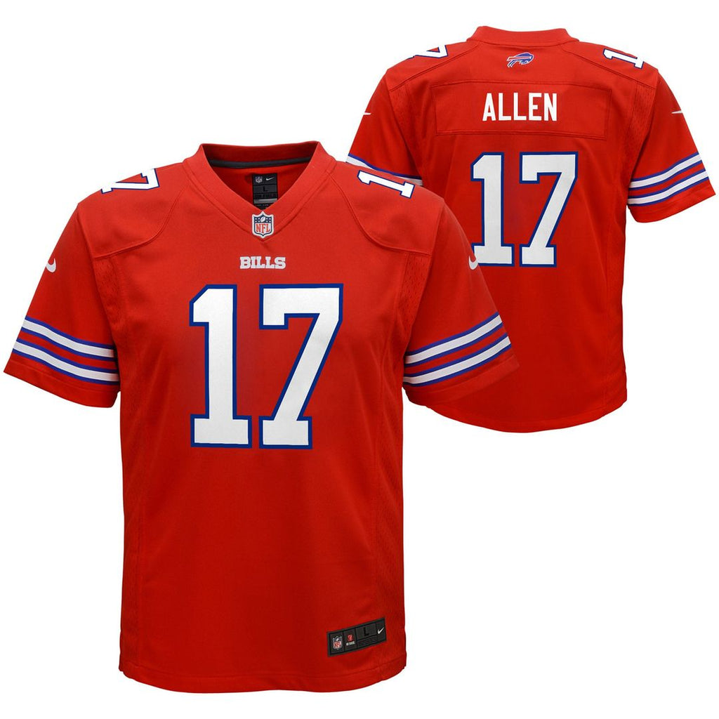 Youth Nike Buffalo Bills Josh Allen Red Game NFL Jersey